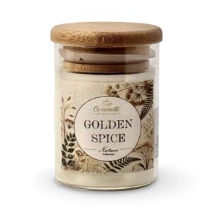 Lumânare rustica, Golden Spice, 7x5cm