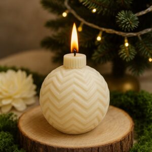 Lumânare glob Zigzag de Crăciun
