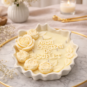 Lumânare decorativă „Nașii – Prieteni de Suflet